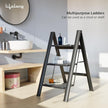 Lifelong 3-Step Steel Ladder – Foldable & Portable Multipurpose Stool with 150Kg Capacity for Home, Kitchen