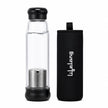 Lifelong 500ml Glass Infuser Bottle | Transparent Borosilicate Leakproof & Durable Glass Bottle for Detox Water, Tea, Juice & Herbal Drinks | Portable Reusable Drinking Bottle with Protective Sleeve