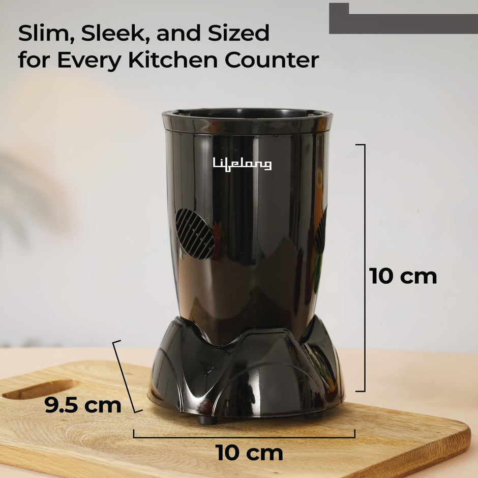 Lifelong Nutri Blender with 2 Jars (500ml & 300ml)| 450W Motor, 3 Speed with Pulse, Dual SS Blades(2-Leaf & 4-Leaf)