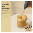Lifelong Battery Operated Milk Frother | One Button Operation | Handheld Coffee Frother | Stainless Steel Whisk | Electric Foam Maker for Coffee, Latte, Cappuccino, Hot Chocolate | CafÃ©-Style at Home