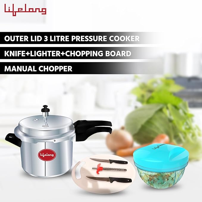 Lifelong Kitchen Combo Set – 3 Burner Stove, Cookware, Mixer, Kettle & More
