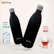Lifelong Thermosteel Flask 1000 ml Stainless Steel | Soft Touch | Water Bottle 24 Hours Hot & Cold | Double Wall Vacuum Insulated | Leakproof, Rust Free | Ideal for Office & Travel (Black, LLVF008) Black 1000 ml