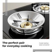 3 Burner Glass Gas Stove with Free Gas Saver – ISI Certified, LPG Compatible