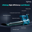 Lifelong Cordless Air Blower Machine 16000 RPM, 6-Speed Control, 4.0Ah Battery