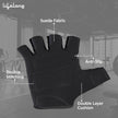 Lifelong Polycotton Blend Gym Gloves for Men & Women,Wrist Support Grip (Medium)