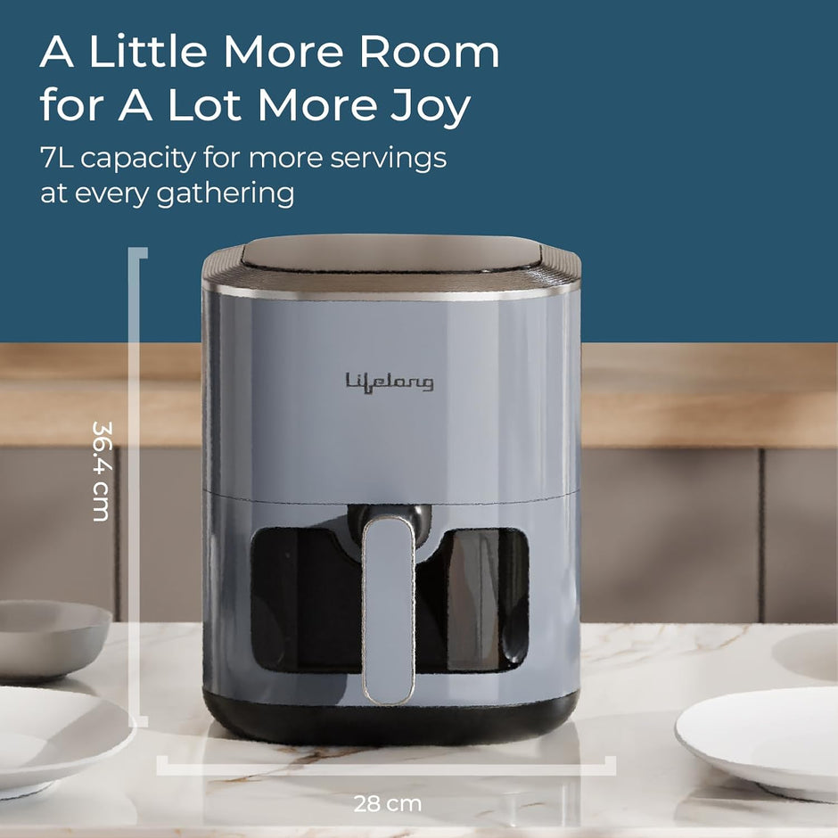 Lifelong Air Fryer| 7L Capacity, 1500W Power