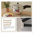 Lifelong Stainless Steel Curve Pressure Cooker 2Liters | Induction & Gas Stove Compatible with Outer Lid, ISI Certified & Lock System | Safe & Durable Kitchen Essential with 5 Years Warranty (Silver) 2 Litres