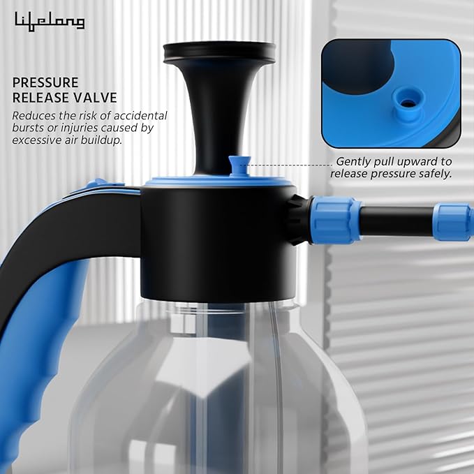 Lifelong 2L Pressure Sprayer for Plants – Handheld Water Spray Pump for Gardening, Agriculture & Car Washing