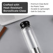 Lifelong 500ml Glass Infuser Bottle | Transparent Borosilicate Leakproof & Durable Glass Bottle for Detox Water, Tea, Juice & Herbal Drinks | Portable Reusable Drinking Bottle with Protective Sleeve