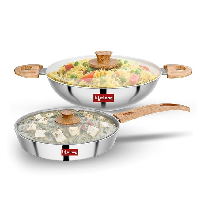 TriPly 20cm Kadhai and Fry Pan Cookware Set