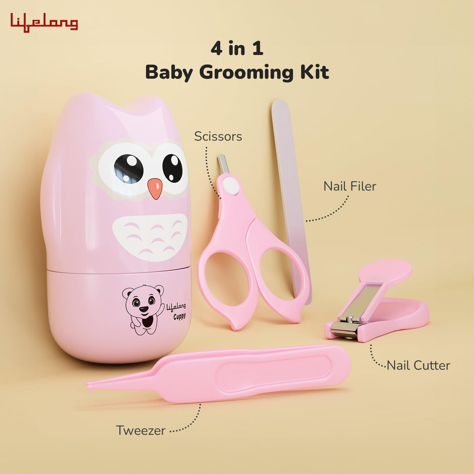 Lifelong Cuppy Baby nail grooming set (4 in 1) - Light Pink