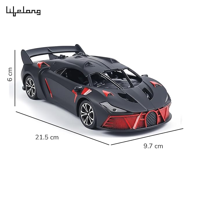Lifelong Cuppy Rechargeable RC Racing Car for Kids | LED Lights & 2.4GHz Control