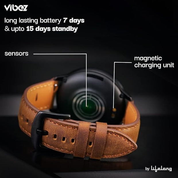 Vibez by Lifelong Emerald Men Smartwatch with Bluetooth Calling