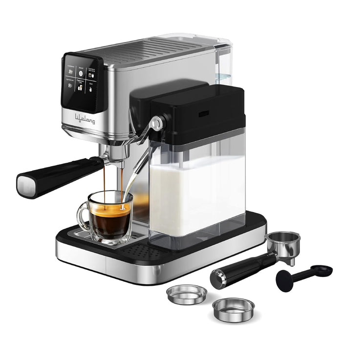 Lifelong Eden Primiera 1350W Digital Coffee Machine with Milk Tank