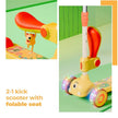 Lifelong Kids Scooter with Foldable Seat – LED PU Wheels, 4-Level Adjustable Height, BIS Certified, 50kg Capacity (Yellow & Orange)