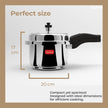 Lifelong Stainless Steel Pressure Cooker – 3 Liters, ISI Certified Outer Lid, Induction & Gas Compatible, Lock System (Silver)