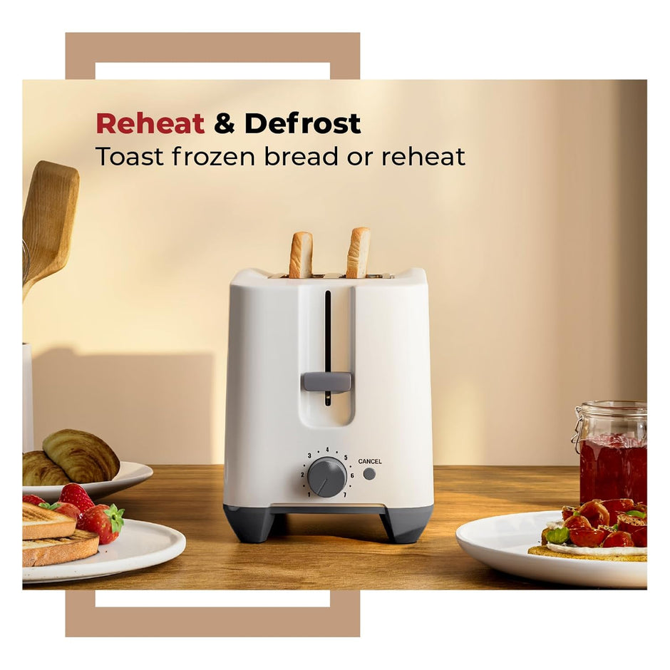 Lifelong Bread Toaster 2 Slice | Auto-Cut-Off | Self-Centering for Even Toasting