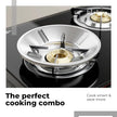 Lifelong 2 Burner Gas Stove with Free Gas Saver – ISI Certified Manual Ignition Glass Top Cooktop, LPG Compatible, Modern Kitchen Design (1 Year Warranty)
