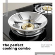 Lifelong 2 Burner Gas Stove with Gas Lighter | Modern Glass Stove with 6mm Toughened Glass | High-Efficient Manual Ignition Cooktop | ISI Certified & LPG Compatible | 360Â° Flexible Gas Inlet (Black)