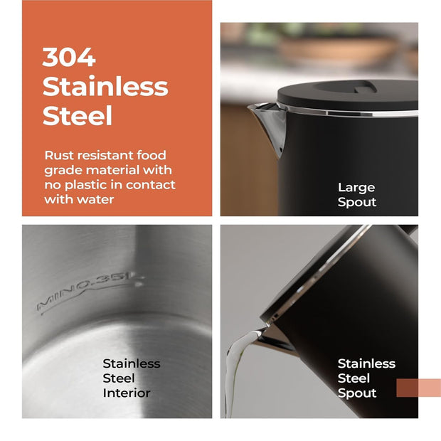 Lifelong Electric Kettle 0.8 Litre with 2 Cups | 600W Stainless Steel Kettle