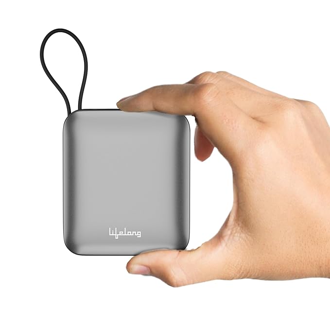 Zap 10000mAh Power Bank - Quick Charge 3.0 | 2 Type-C outputs (22.5W) & Inputs (18W), and a Lightning Cable Output (10W)