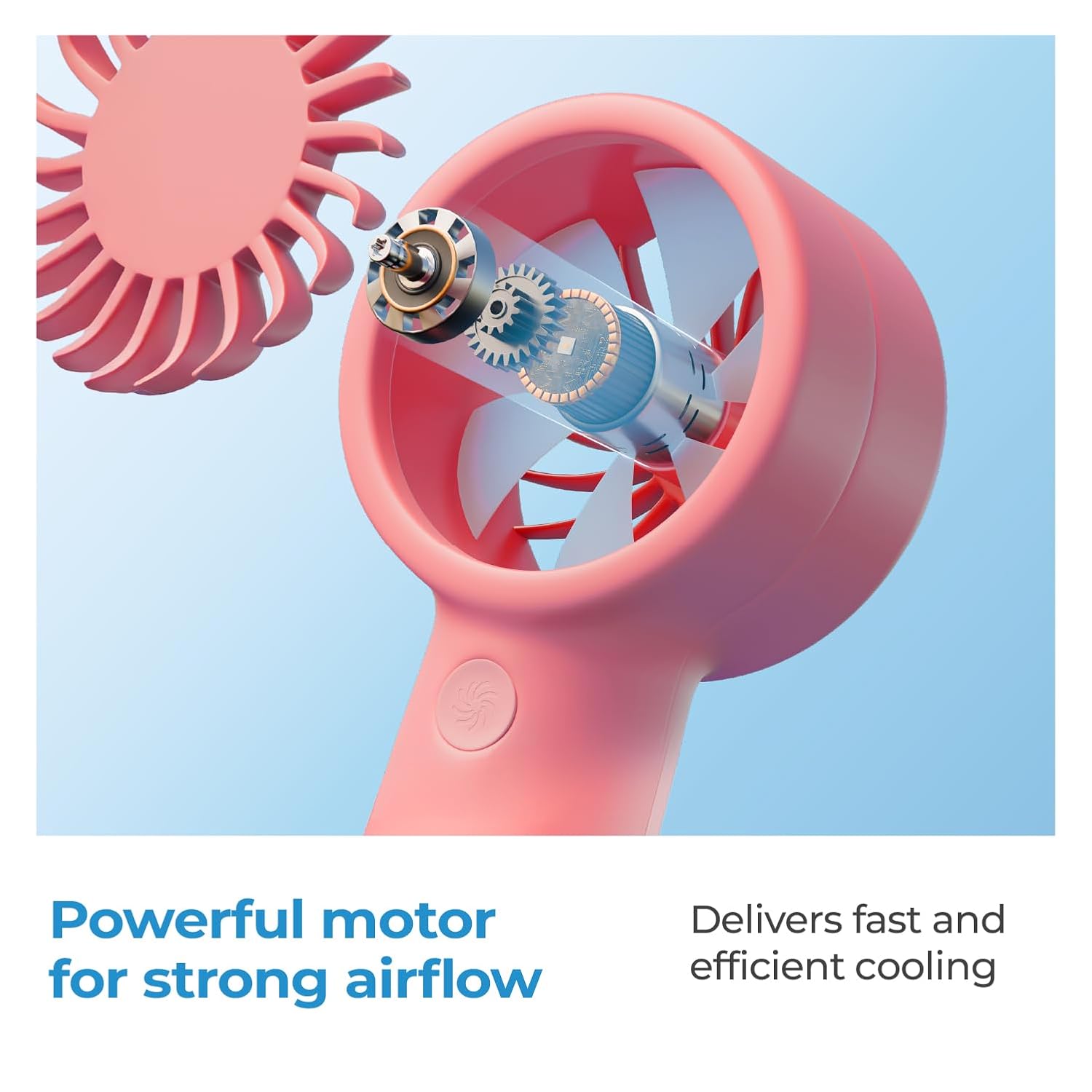 Lifelong Hand Fan | Portable Rechargeable Fan with 2000mAh Battery