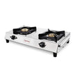 Lifelong 2 Burner Gas Stove Top for Kitchen - Manual Ignition Cooktop with Stainless Steel for Kitchen, ISI Certified & Compatible with LPG - 1 Year Manufacturer's (Silver, LLGS991)