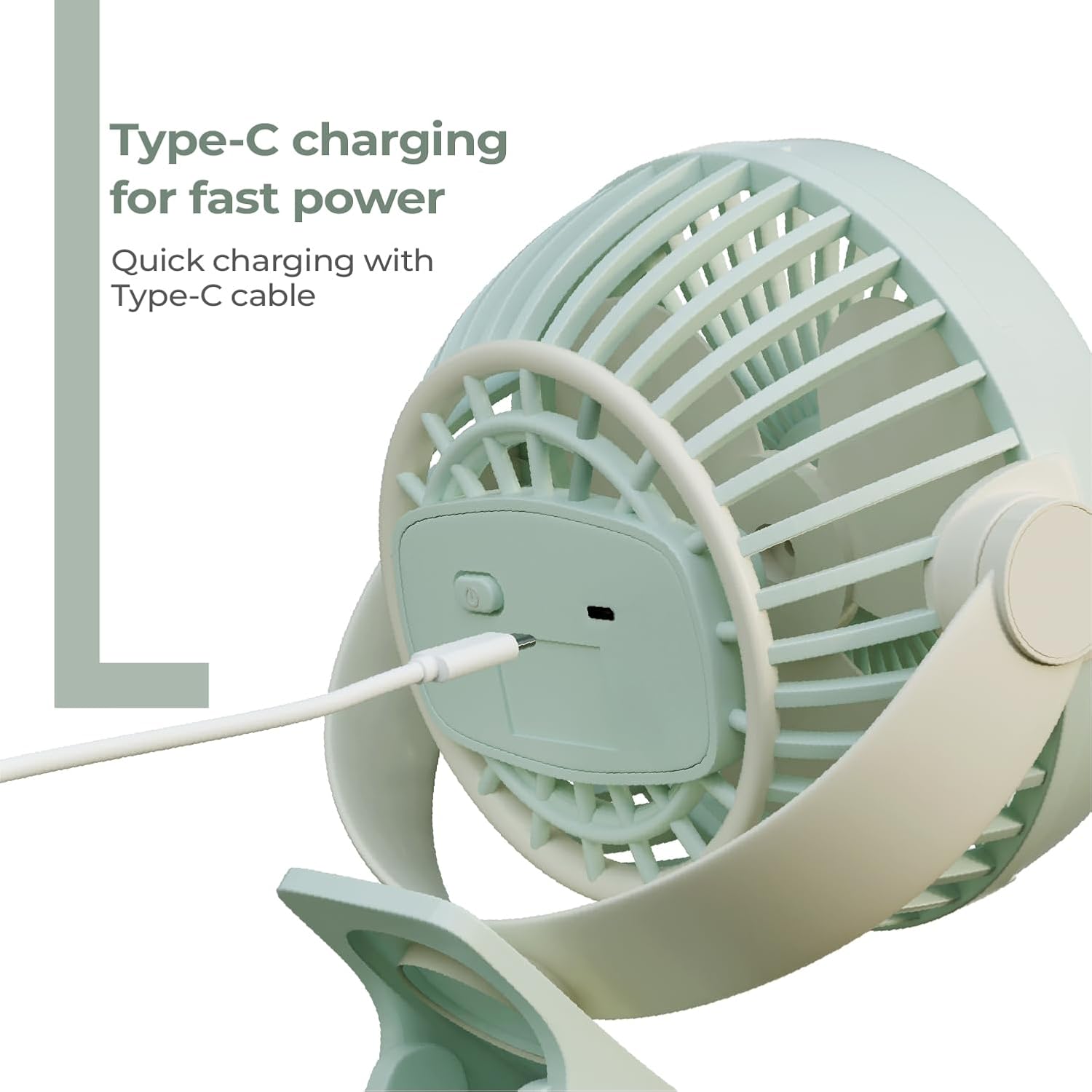 Lifelong Portable USB Fan with 3 Speeds | Up to 5-hours Battery Backup