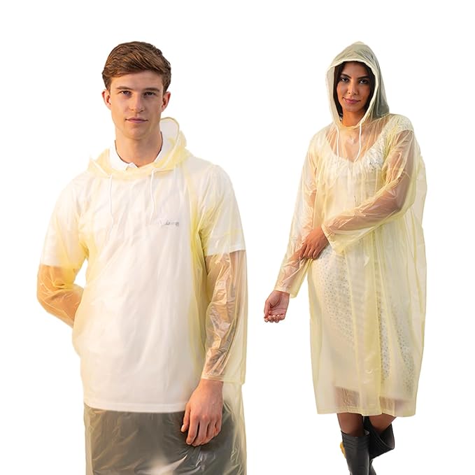 Lifelong Unisex Waterproof Raincoat – Hooded Full Sleeve Outdoor Poncho (1Pc)