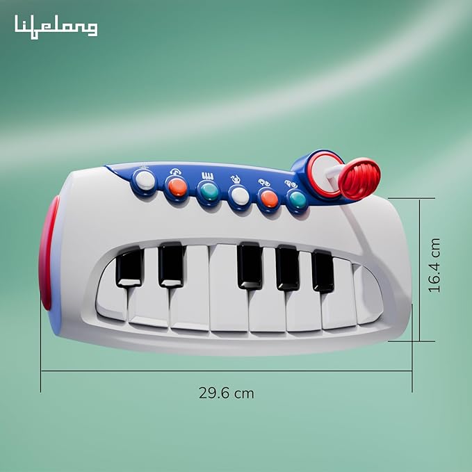 Lifelong Cuppy Kids Piano Keyboard with Mic | Fun & Educational Musical Toy 2+ Years