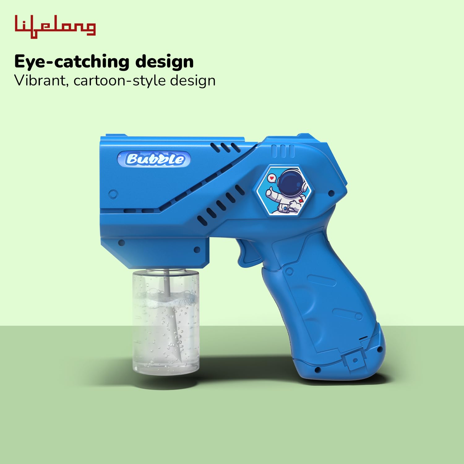 Lifelong Cuppy Electric Bubble Blaster Gun with One-Touch Bubble Fun for Kids