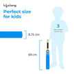 Lifelong Kids Wooden Cricket Bat – Lightweight, Durable Poplar Wood, Size 3 (Blue)