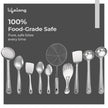 Lifelong Stainless Steel Cooking Utensils Set |10 Pieces Serving Spoon Set for Kitchen | Contains Ladle, Turner, Strainer, Rice Spoon,Oval Spoon & Serving Spoon |Kitchen Cooking Essential Set for Home