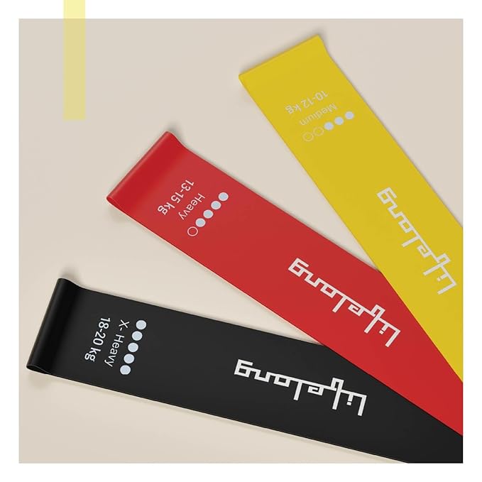 Mini Resistance Bands Set of 3 – Medium to Extra Heavy Strength (10–20kg)