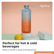 Lifelong Glass Water Bottle 1000ml | Colorful Frosted Bottles for Kitchen Fridge | BPA Free, Odour-Free Water Bottle with Secure Cap | Bottle for School, Travel, Gym Work (LLBTGL02)