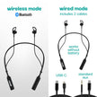 Vibez by Lifelong 2-in-1 Wireless & Wired Earphones with Extra Bass
