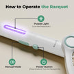 Lifelong 3-in-1 Foldable Electric Mosquito Racket | Fly Swatter | UV Light Trap