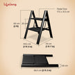 Lifelong 2-Step Steel Ladder – Foldable, Portable Multipurpose Stool, 150Kg Capacity
