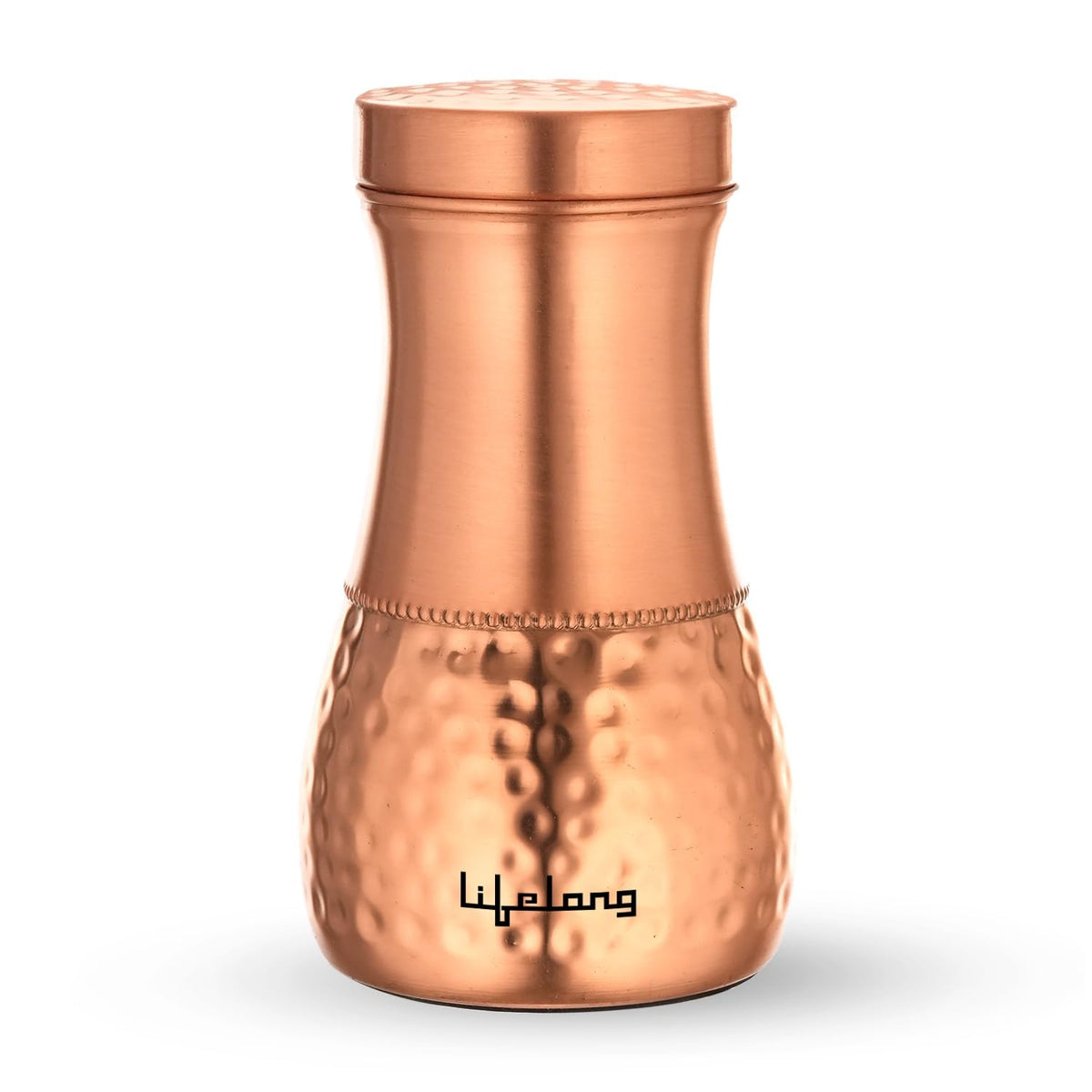 500ml Copper Bedside Water Bottle with Tumbler Lid
