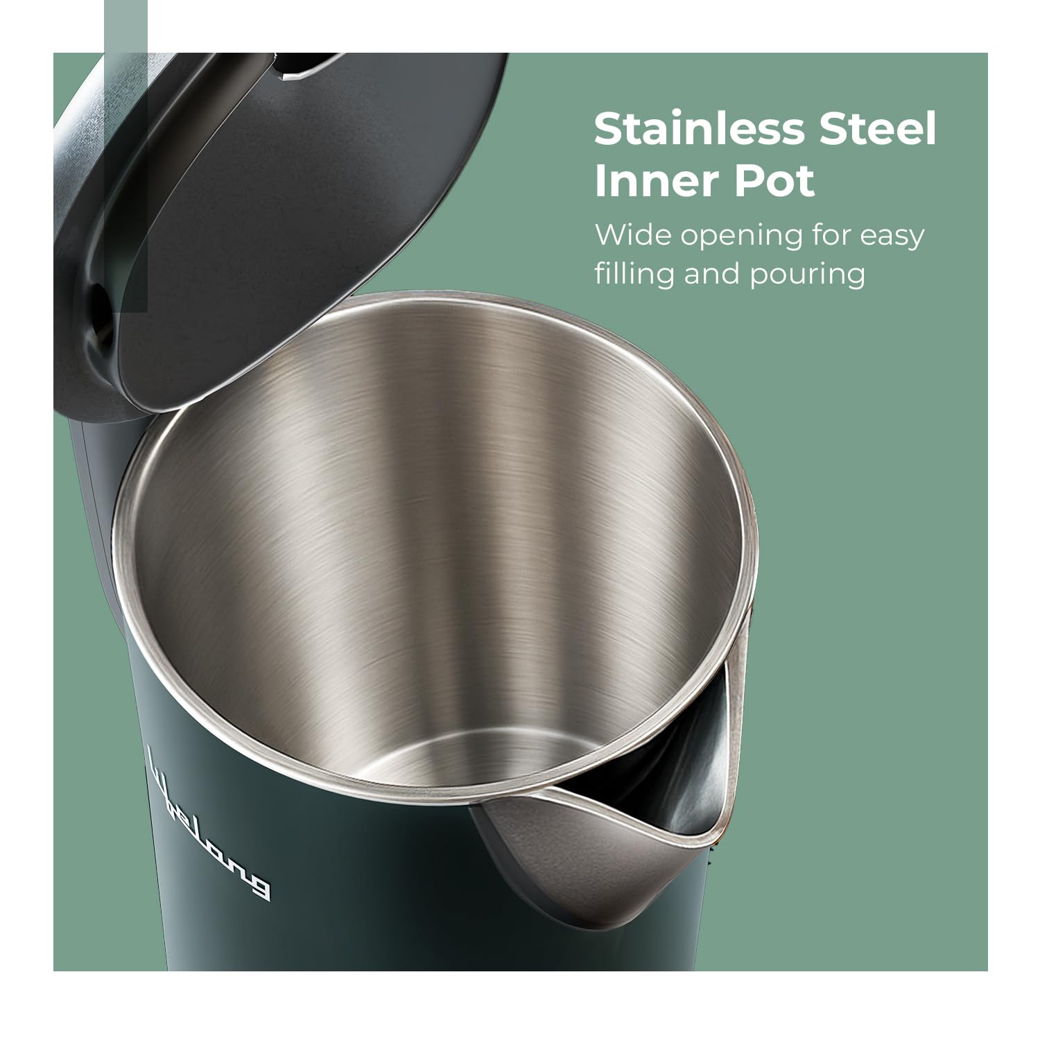 Lifelong Electric Kettle 1.6 Litre | 1350W Kettle with Double Wall & Cool Touch Body