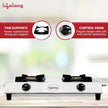 Lifelong 2 Burner Gas Stove Top for Kitchen - Manual Ignition Cooktop with Stainless Steel for Kitchen, ISI Certified & Compatible with LPG - 1 Year Manufacturer's (Silver, LLGS991)