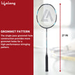 Lifelong Badminton Racquets Blaze1000 Single Piece Graphite Shaft (LLBDR91, Grey)