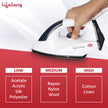 Lifelong 1000W Dry Iron | Lightweight Electric Iron with Non-Stick Soleplate, Adjustable Temperature Control & Power Indicator | Compact| 2 Year Warranty | Blue & White (LLDI30)