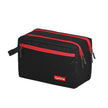 Polyester Toiletry Bag – Travel Essentials Organizer for Men & Women (Red/Black, 24cm)