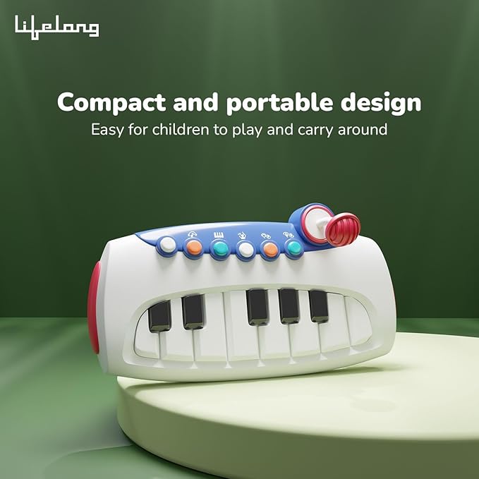 Lifelong Cuppy Kids Piano Keyboard with Mic | Fun & Educational Musical Toy 2+ Years