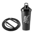 Lifelong Shaker Bottle & Skipping Rope | Leakproof Protein Shaker for Gym, Workout, Smoothies & Pre-Workout Drinks | Fitness & Cardio Training Rope for Men, Women & Kids | Pack of 2 â€“ Black