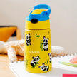 Lifelong 350ml Water Bottle for School Kids with Straw & Cleaner | Stainless Steel Insulated Spout Sipper Bottle for Boys & Girls| Leak-Proof | Hot & Cold for Upto 6 Hours ISI Certified(LLBT06,Yellow)