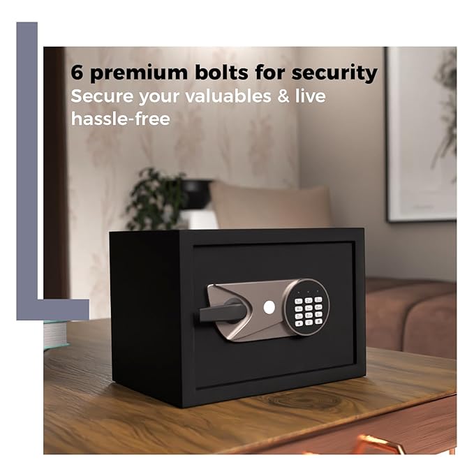 34L Digital Safe Locker – Sturdy Metal Security Box with Electronic Keypad (Multicolor)