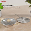 Lifelong TriPly Combo Kadhai with Lid and Roti Tawa for Cooking, Cookware Set Kadai