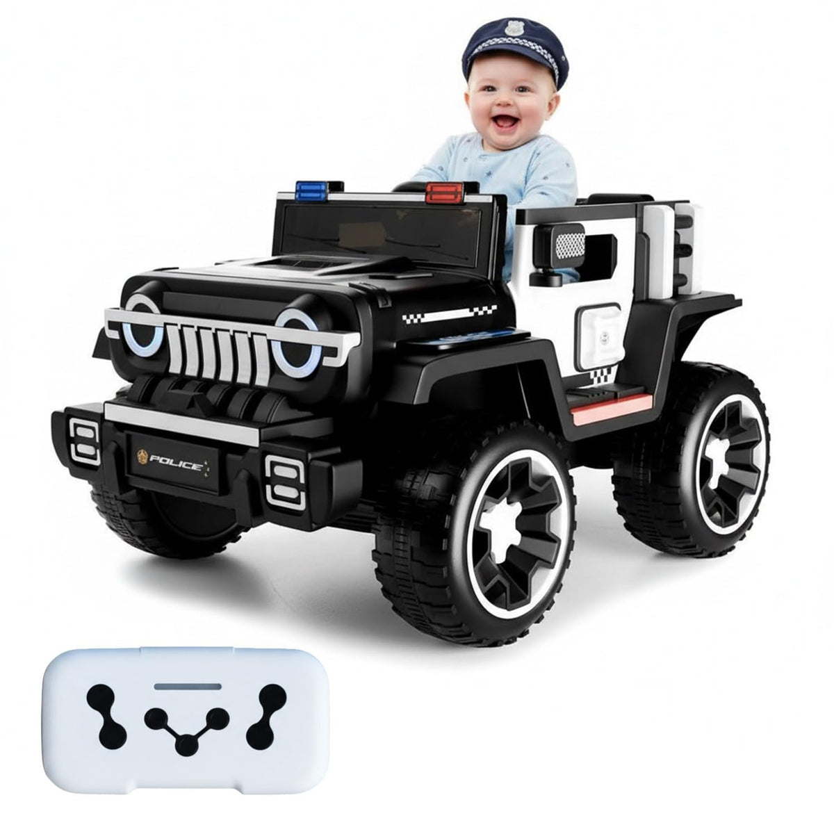Cuppy Electric Police Ride-On Jeep